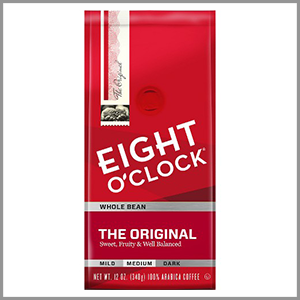 Eight O'Clock Whole Bean Coffee 12oz