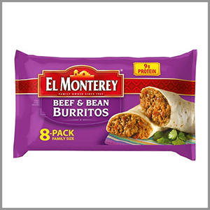 El Monterey Classic Beef and Bean Burritos 8ct