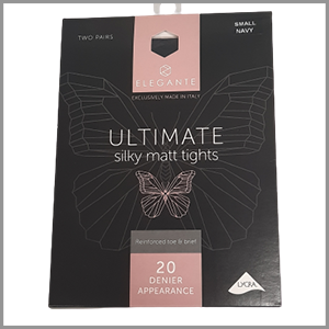 Elegante Ultimate Silky Matt Tights 20 Denier Navy Sm 2pk