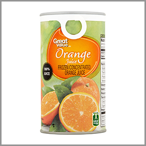 Great Value Pulp Free Frozen Orange Juice Concentrate 12oz