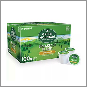 Green Mountain Breakfast Blend K Cups 100ct