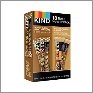 KIND Dark Chocolate Sea Salt & Peanut Butter Dark Chocolate Variety Snack Bars 18ct Item