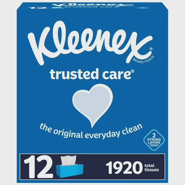 Kleenex Tissues Flat Box 160ct x 12