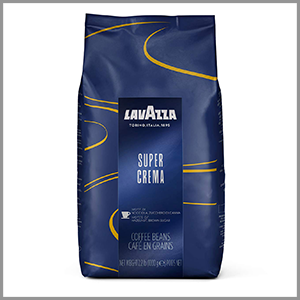 Lavazza Super Crema Whole Bean Coffee Blend, Medium Espresso Roast