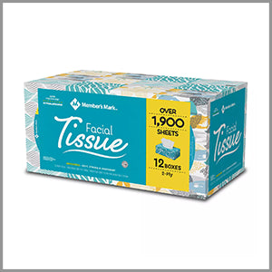 Member's Mark Facial Tissues 160ct x 12