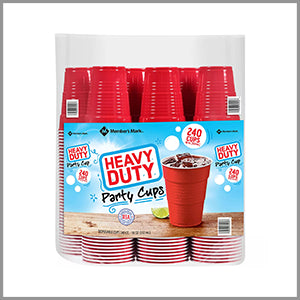 Member's Mark Red Heavy-Duty Cups 18oz x 240