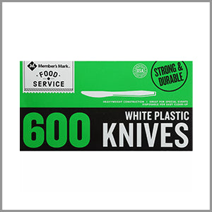 Member's Mark White Plastic Knives 600ct