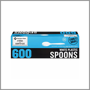 Member's Mark White Plastic Spoons 600ct