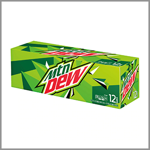 Mountain Dew Soda Cans 12fl oz x 12