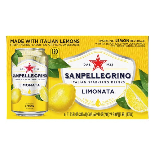 San Pellegrino Limonata Italian Sparkling Beverage 11.15fl oz x 6