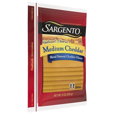 Sargento Medium Cheddar Slices 8oz