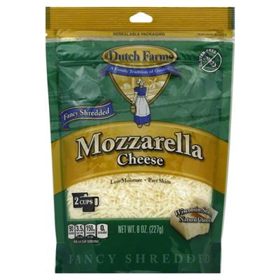 Dutch Farms Shredded Mozzarella Cheese 8oz