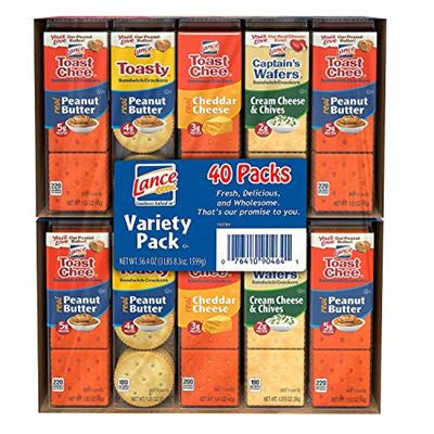 Lance Variety Pack Sandwich Crackers 40ct