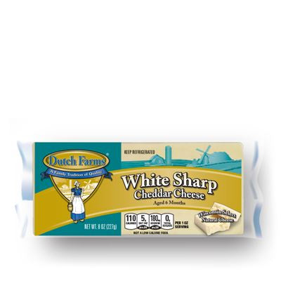 Dutch Farms White Sharp Cheddar Cheese 8oz